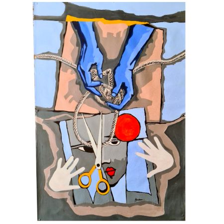 A Journey of Patience and Perseverance Canvas Painting by Ashok Jadav 90 x 60 cm